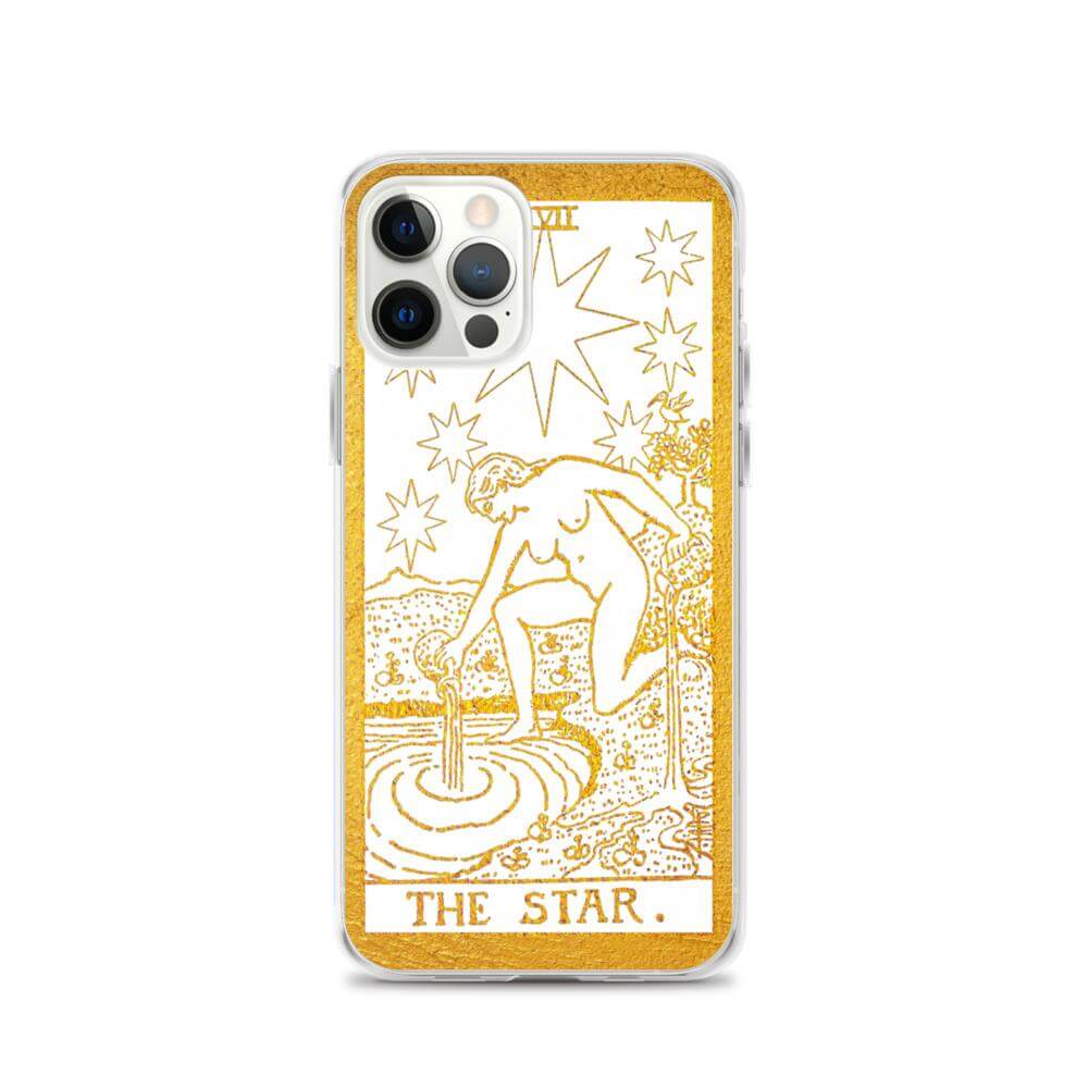 The Star -  Tarot Card iPhone Case (Golden / White) - Image #26