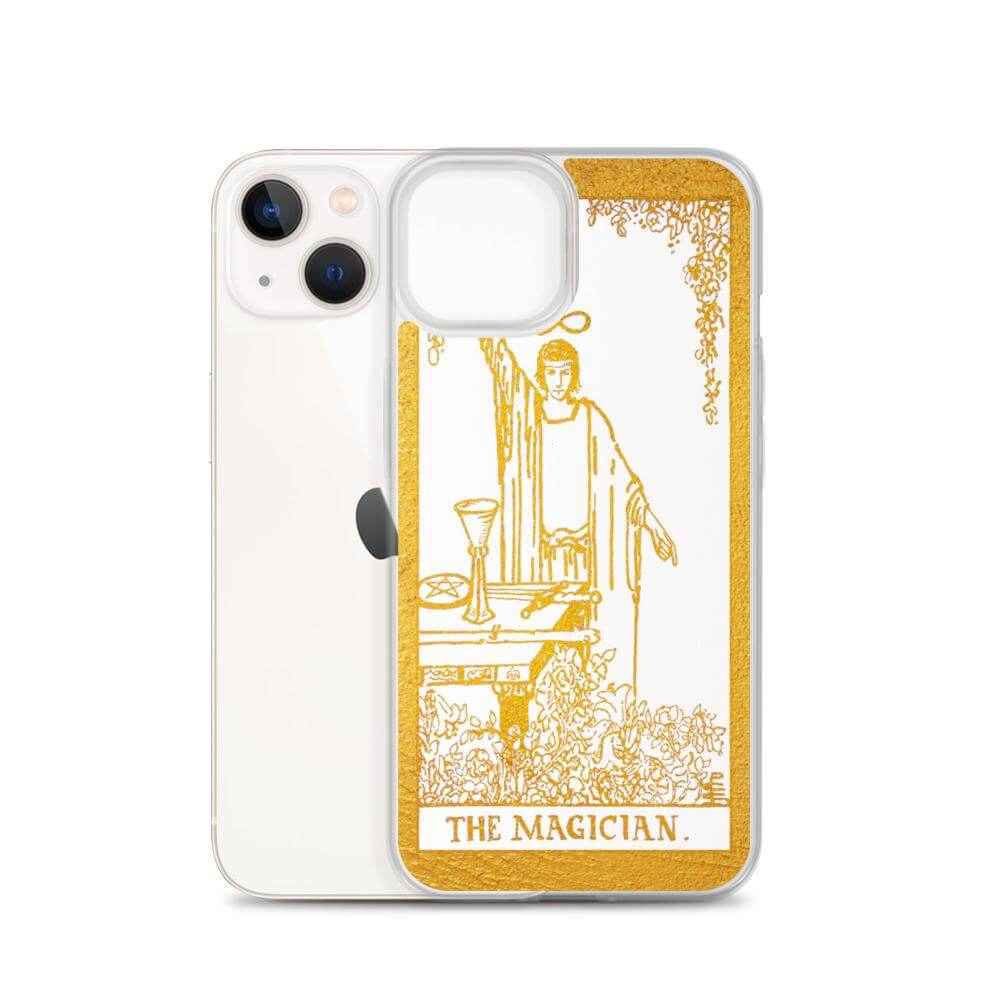 The Magician -  Tarot Card iPhone Case (Golden / White) - Image #24