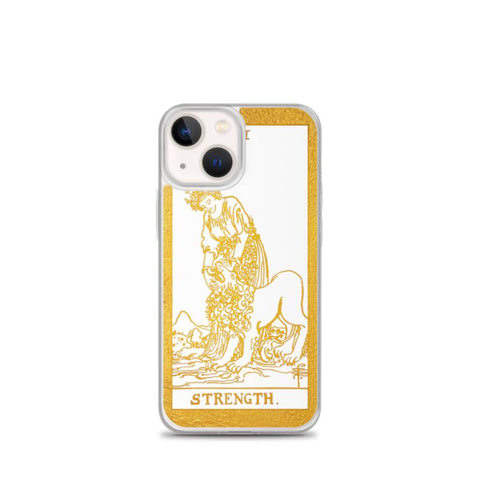Strength - Tarot Card iPhone Case (Golden / White) - Image #20