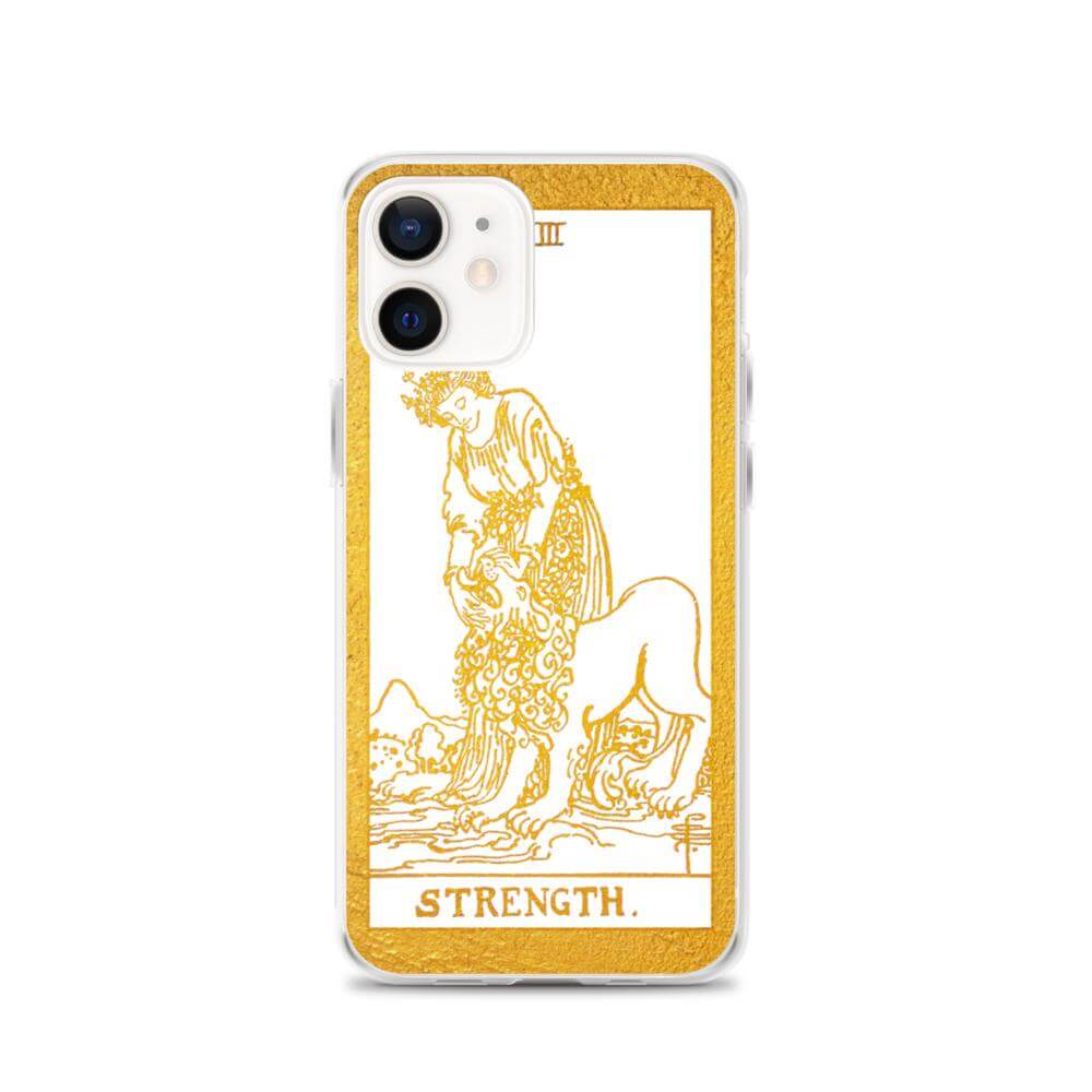 Strength - Tarot Card iPhone Case (Golden / White) - Image #16