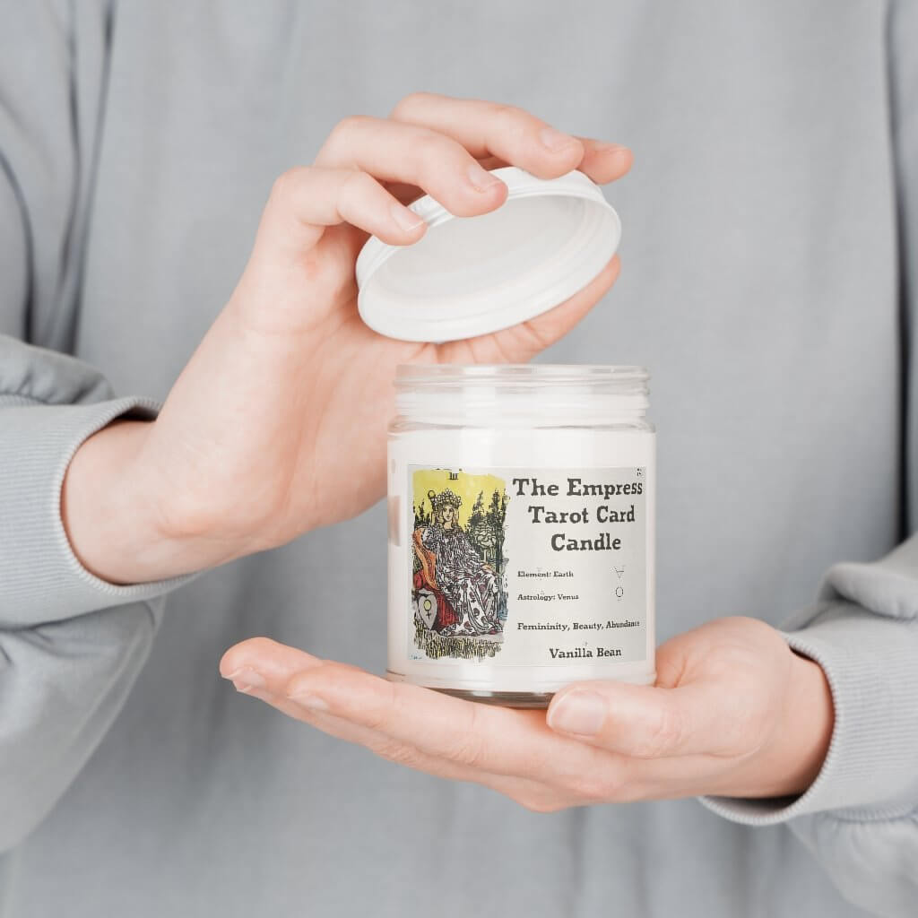 The Empress Tarot Card Aromatherapy Vanilla Candle, 9oz - Image #5