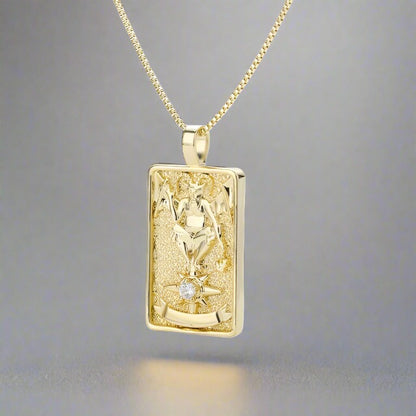 Tarot Necklace | Shiny Tarot Cards Pendant | Apollo Tarot