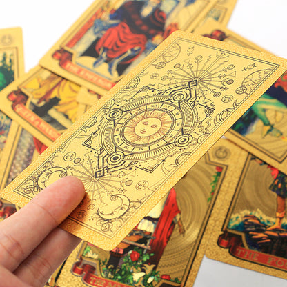 Gold Foil Rider-Waite Tarot Deck Gift Box With Guidebook For Beginners | Premium Cards | Apollo Tarot Shop