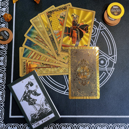 Gold Foil Tarot Deck | High End Rider-Waite Cards With English Guidebook For Beginner Tarot Readers | Witchy Gift Premium Box | Apollo Tarot