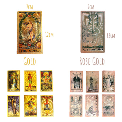 Gold Foil Tarot Deck | High End Rider-Waite Cards With English Guidebook For Beginner Tarot Readers | Witchy Gift Premium Box | Apollo Tarot