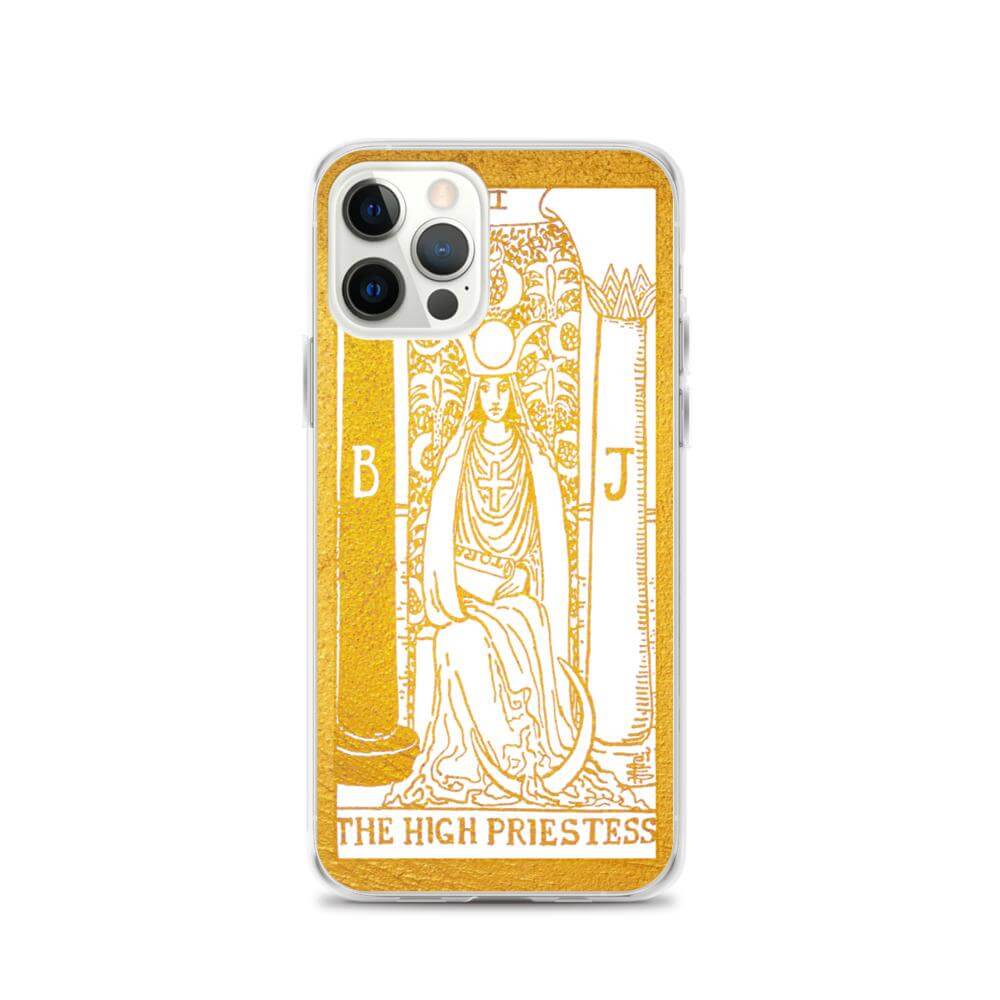 The High Priestess -  Tarot Card iPhone Case (Golden / White) - Image #16