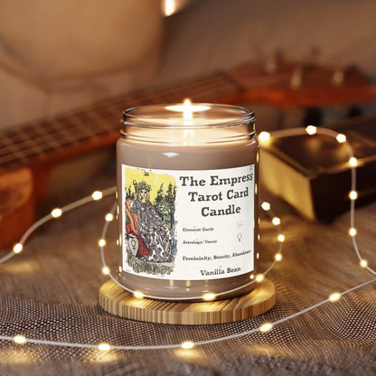 The Empress Tarot Card Aromatherapy Vanilla Candle, 9oz - Image #3