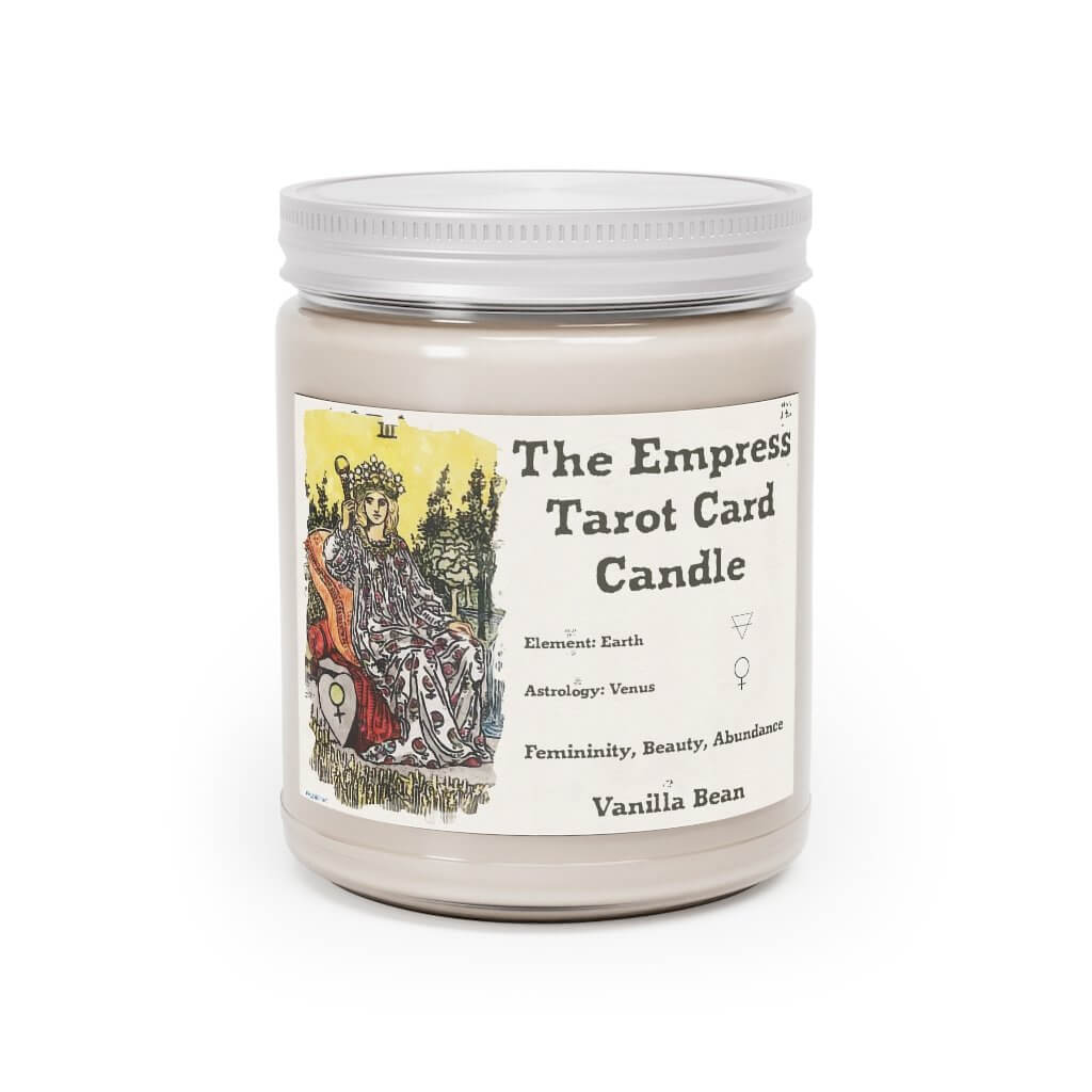 The Empress Tarot Card Aromatherapy Vanilla Candle, 9oz - Image #1