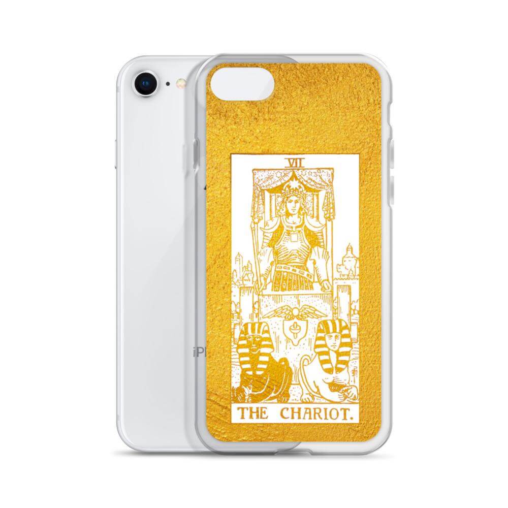 The Chariot -  Tarot Card iPhone Case (Golden / White) - Image #25