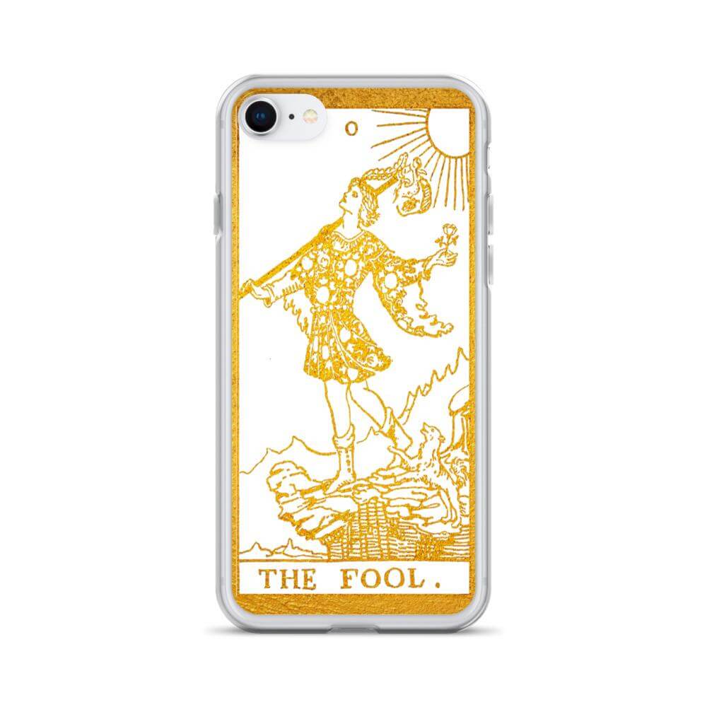 The Fool -  Tarot Card iPhone Case (Golden / White) - Image #12