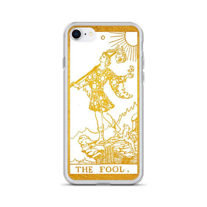 The Fool -  Tarot Card iPhone Case (Golden / White) - Image #12