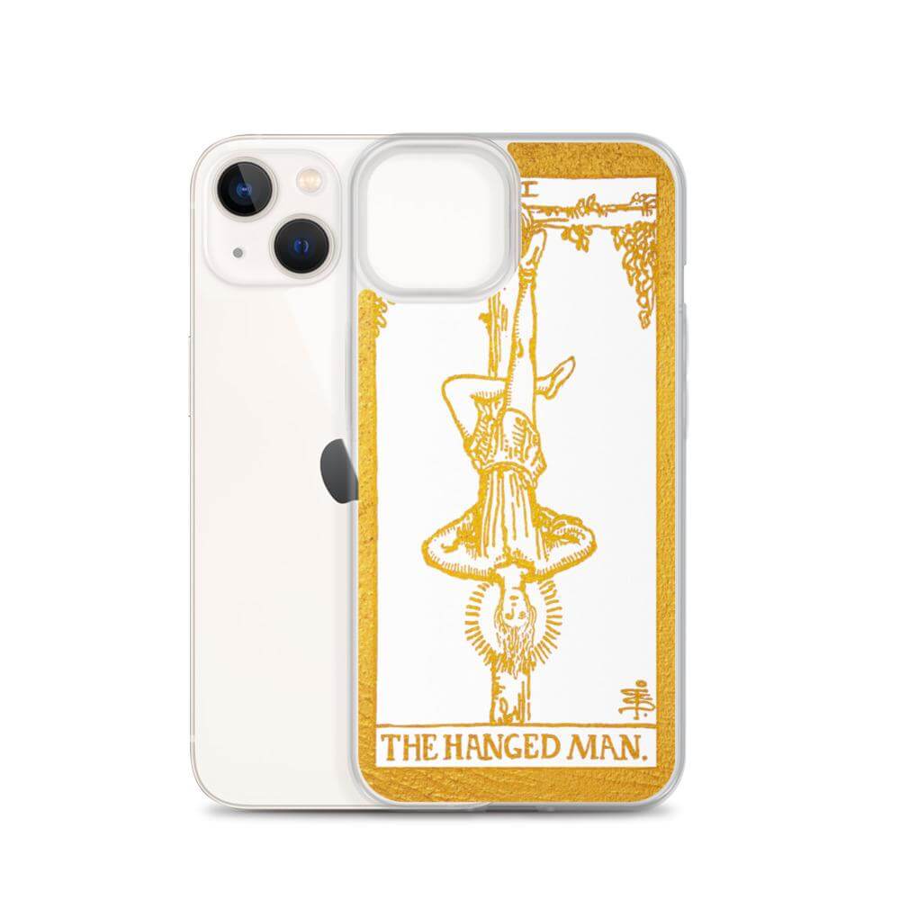 The Hanged Man - Tarot Card iPhone Case (Golden / White) - Image #26