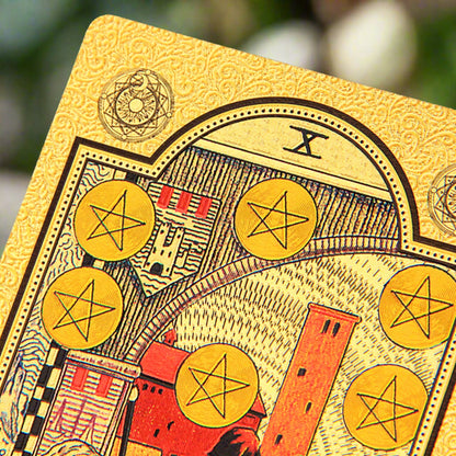 Gold Foil Tarot Deck | Premium Luxury Holographic Divination Cards | Best Tarot Deck For Beginners | Apollo Tarot