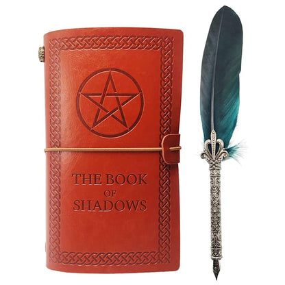 Book of Shadows: Faux Leather Journal | Notepad For Spell Record and Magick Gifts | Apollo Tarot