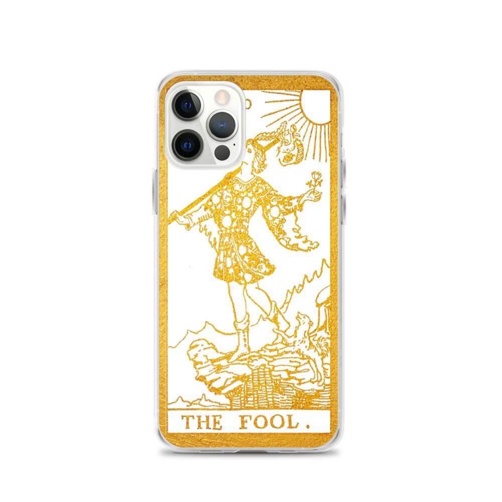 The Fool -  Tarot Card iPhone Case (Golden / White) - Image #17