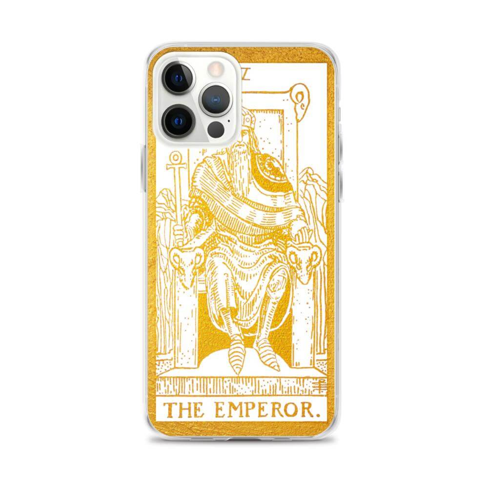 The Emperor -  Tarot Card iPhone Case (Golden / White) - Image #17