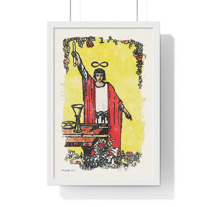 Watercolor of The Magician Tarot Card Framed Poster | Apollo Tarot