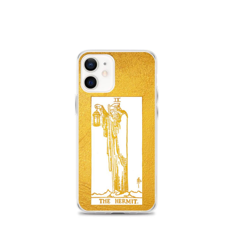 The Hermit -  Tarot Card iPhone Case (Golden / White) - Image #16