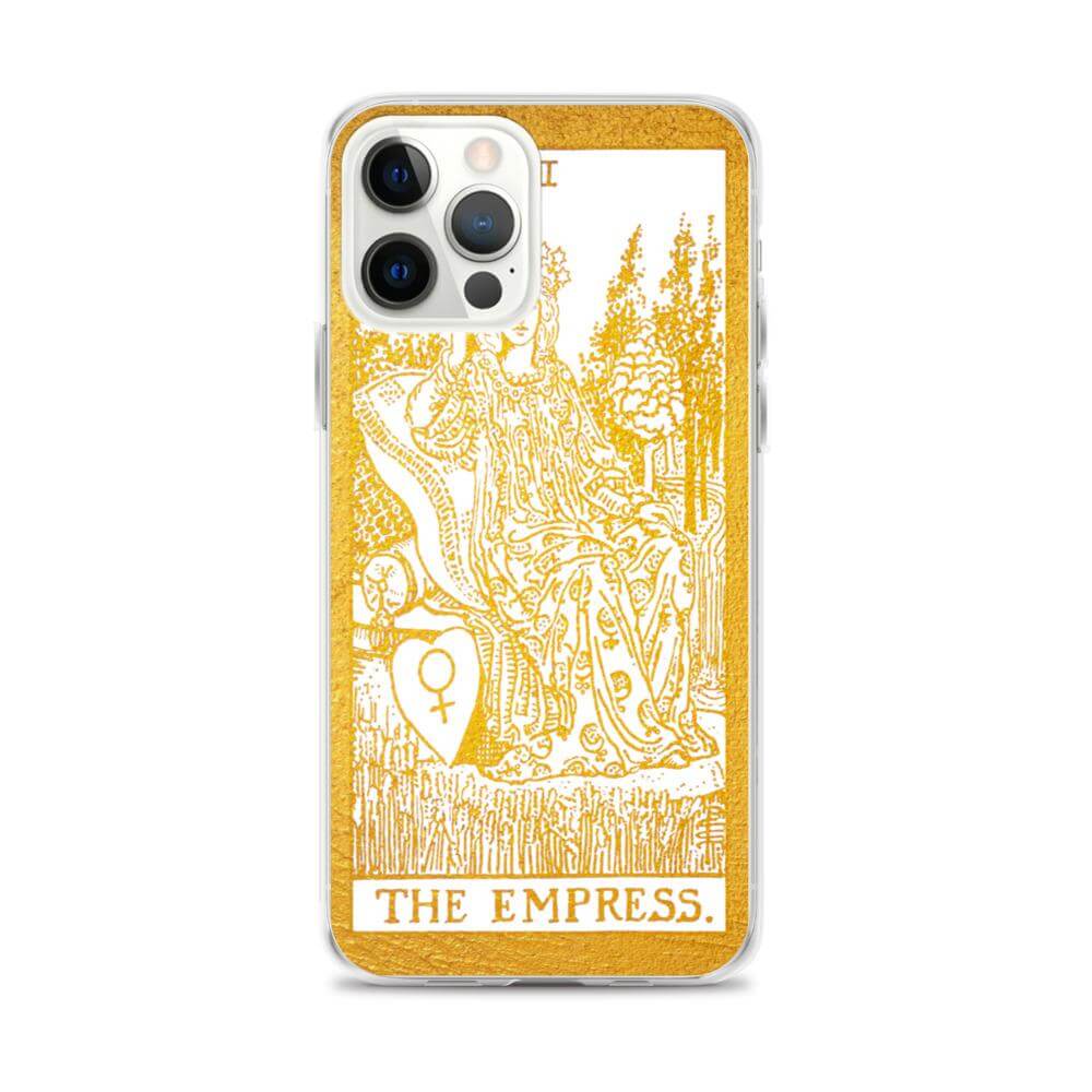 The Empress -  Tarot Card iPhone Case (Golden / White) - Image #16