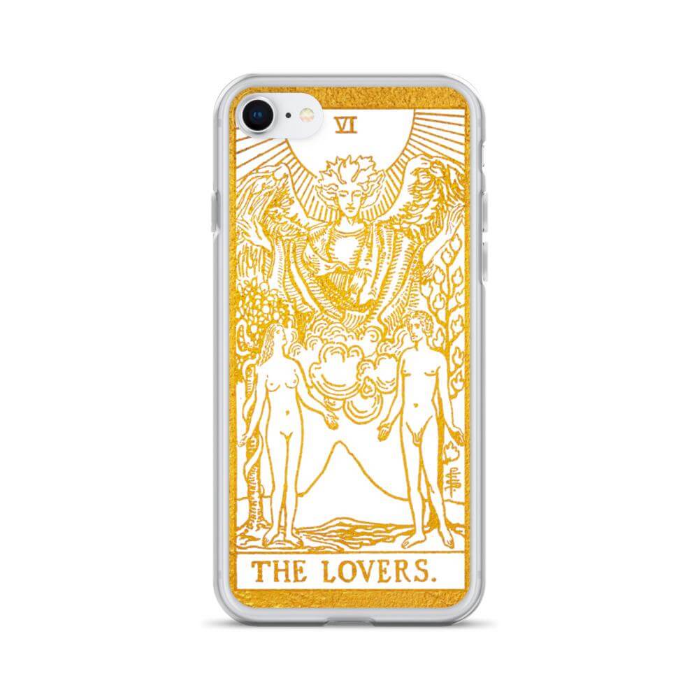 The Lovers -  Tarot Card iPhone Case (Golden / White) - Image #12