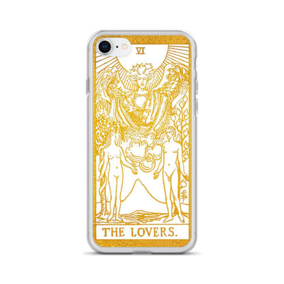 The Lovers -  Tarot Card iPhone Case (Golden / White) - Image #12