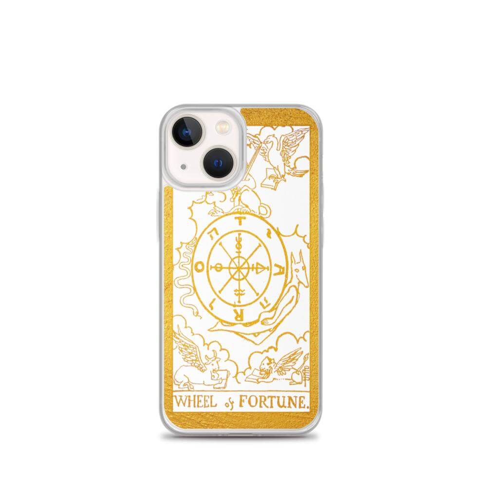 The Wheel of Fortune -  Tarot Card iPhone Case (Golden / White) - Image #19