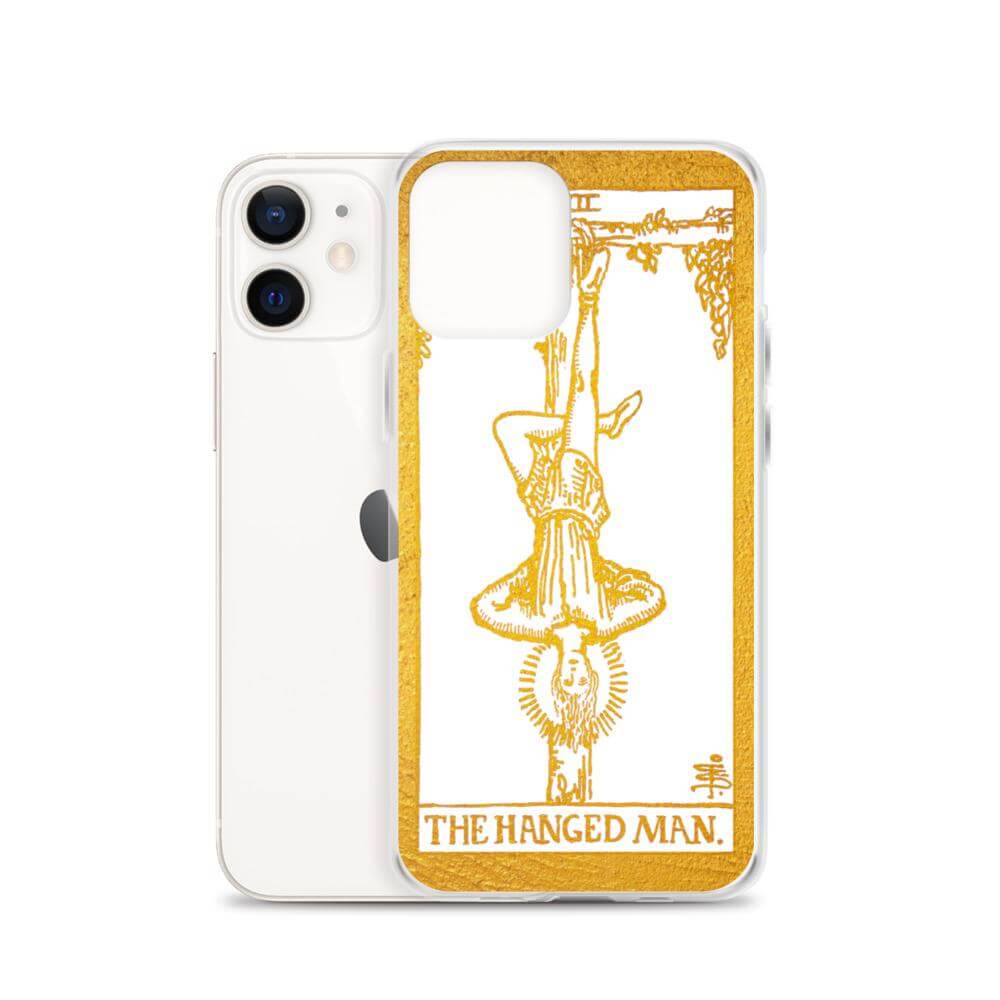 The Hanged Man - Tarot Card iPhone Case (Golden / White) - Image #16
