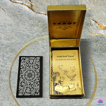 Black & Gold Foil Tarot Deck | Rider-Waite-Smith Remastered Cards For Beginner Tarot Readers | Premium Gift Box With English Guidebook | Apollo Tarot