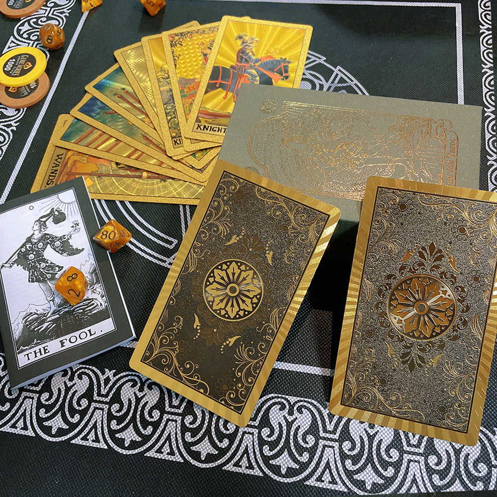 Gold Foil Tarot Deck | High End Rider-Waite Cards With English Guidebook For Beginner Tarot Readers | Witchy Gift Premium Box | Apollo Tarot