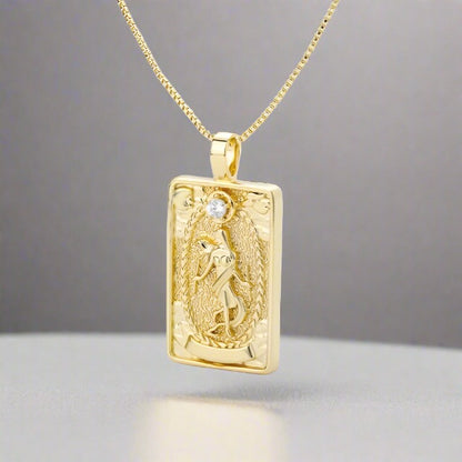 Tarot Necklace | Shiny Tarot Cards Pendant | Apollo Tarot