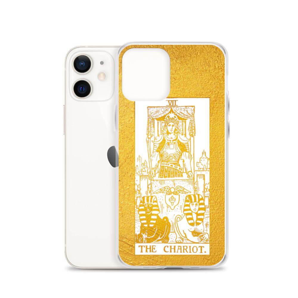 The Chariot -  Tarot Card iPhone Case (Golden / White) - Image #16