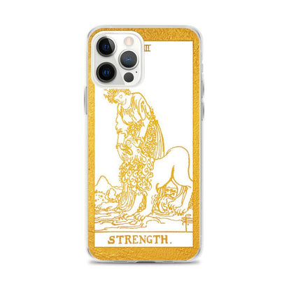 Strength - Tarot Card iPhone Case (Golden / White) - Image #19