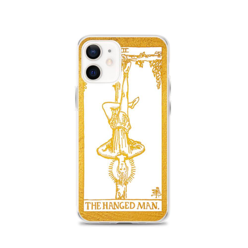 The Hanged Man - Tarot Card iPhone Case (Golden / White) - Image #15