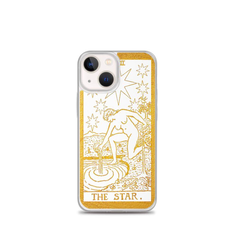 The Star -  Tarot Card iPhone Case (Golden / White) - Image #28
