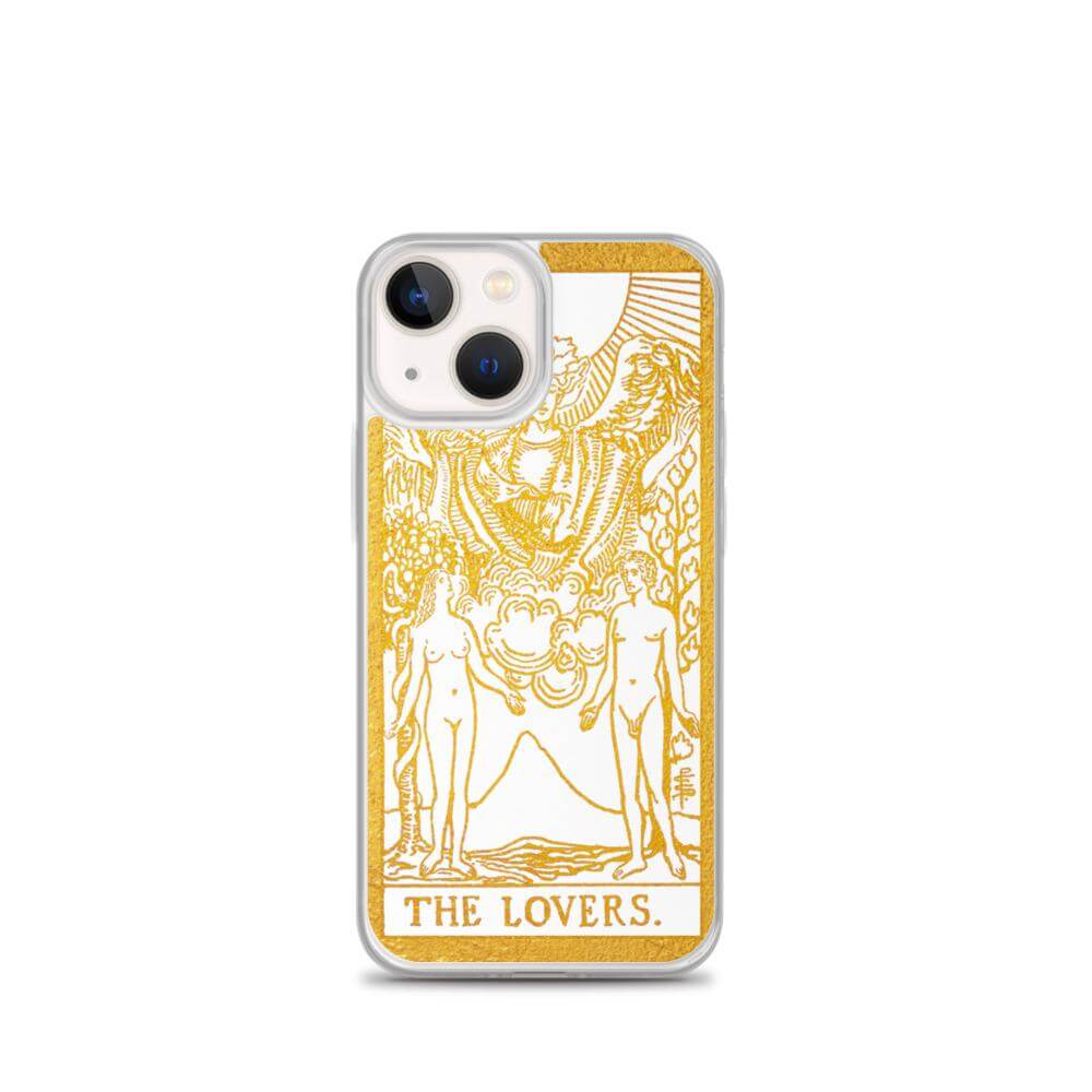 The Lovers -  Tarot Card iPhone Case (Golden / White) - Image #17