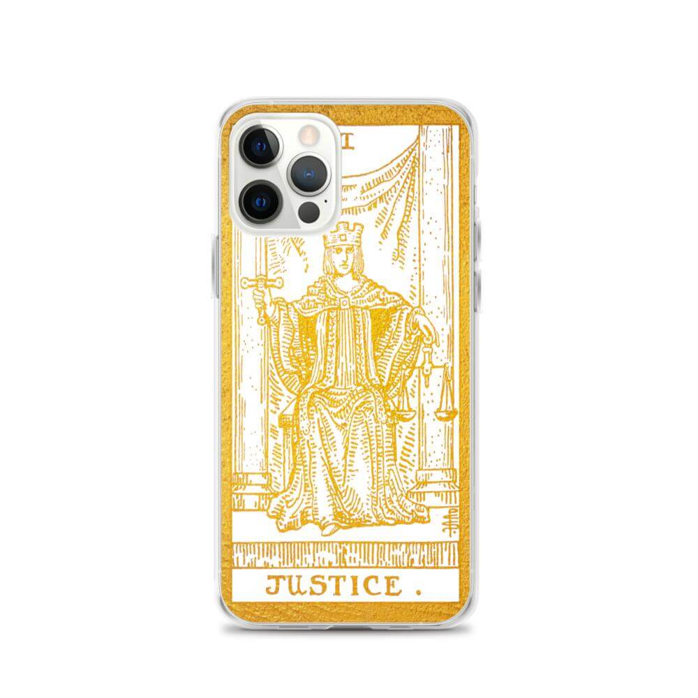 Justice - Tarot Card iPhone Case (Golden / White) - Image #17