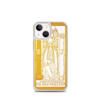 The High Priestess -  Tarot Card iPhone Case (Golden / White) - Image #18