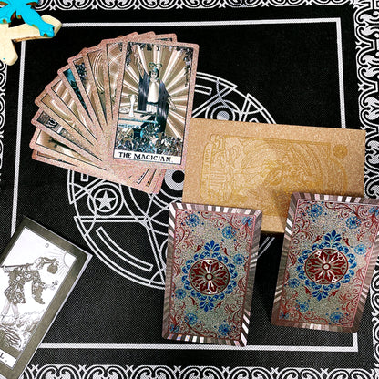 Gold Foil Tarot Deck | High End Rider-Waite Cards With English Guidebook For Beginner Tarot Readers | Witchy Gift Premium Box | Apollo Tarot