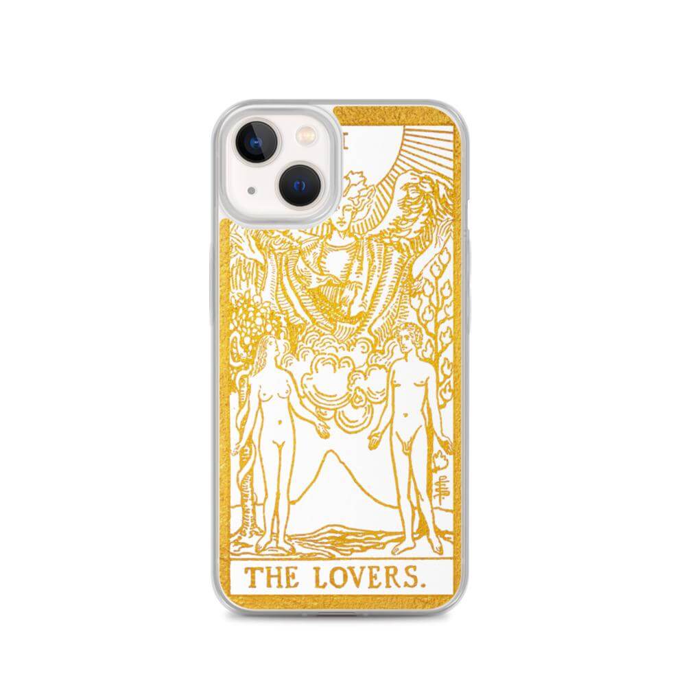 The Lovers -  Tarot Card iPhone Case (Golden / White) - Image #18