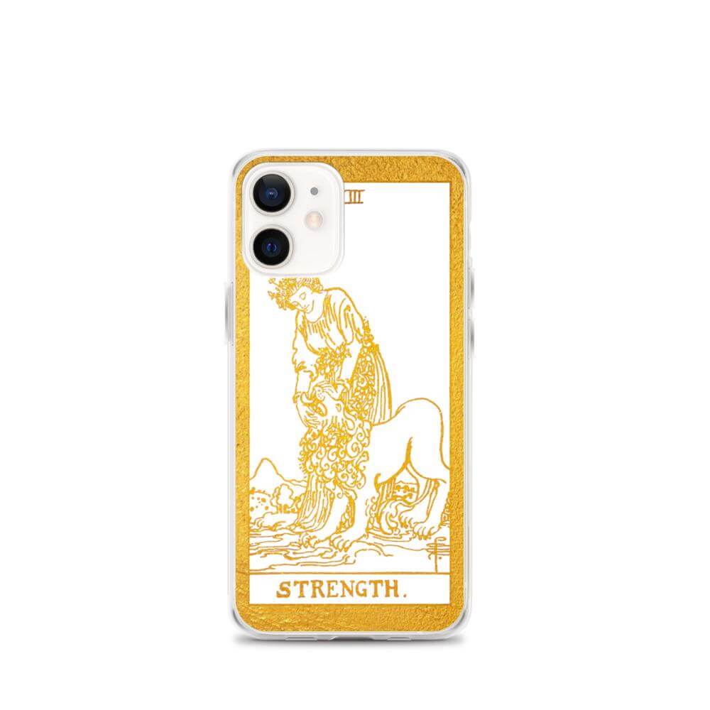 Strength - Tarot Card iPhone Case (Golden / White) - Image #17