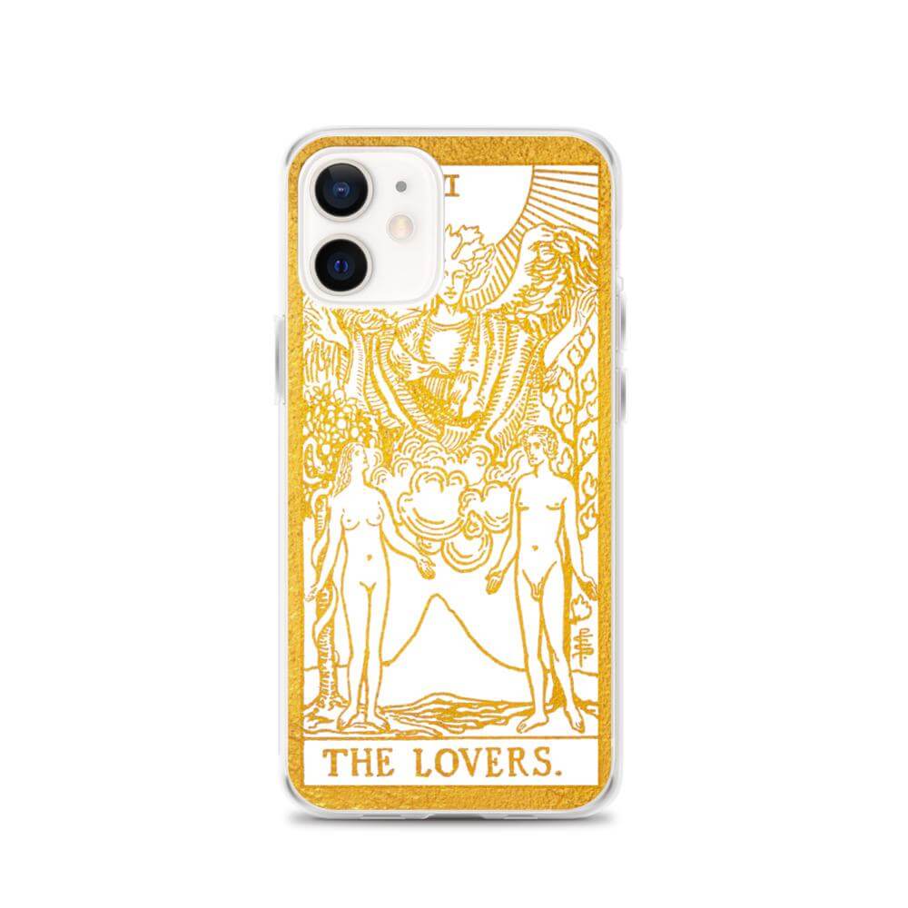 The Lovers -  Tarot Card iPhone Case (Golden / White) - Image #13