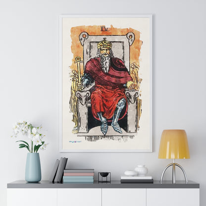 Watercolor Of The Emperor Tarot Card | Framed Fine-Art Print | Apollo Tarot