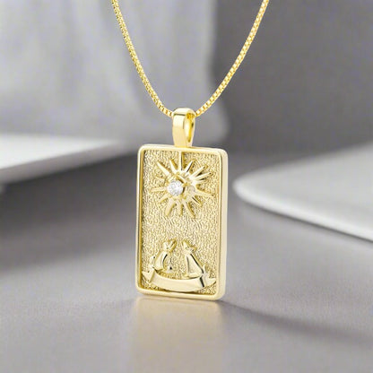 Tarot Necklace | Shiny Tarot Cards Pendant | Apollo Tarot