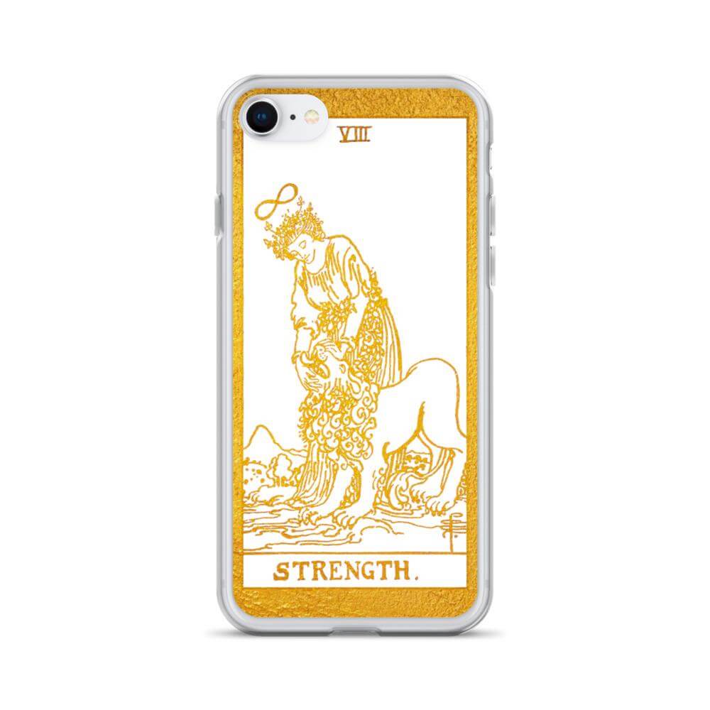 Strength - Tarot Card iPhone Case (Golden / White) - Image #15