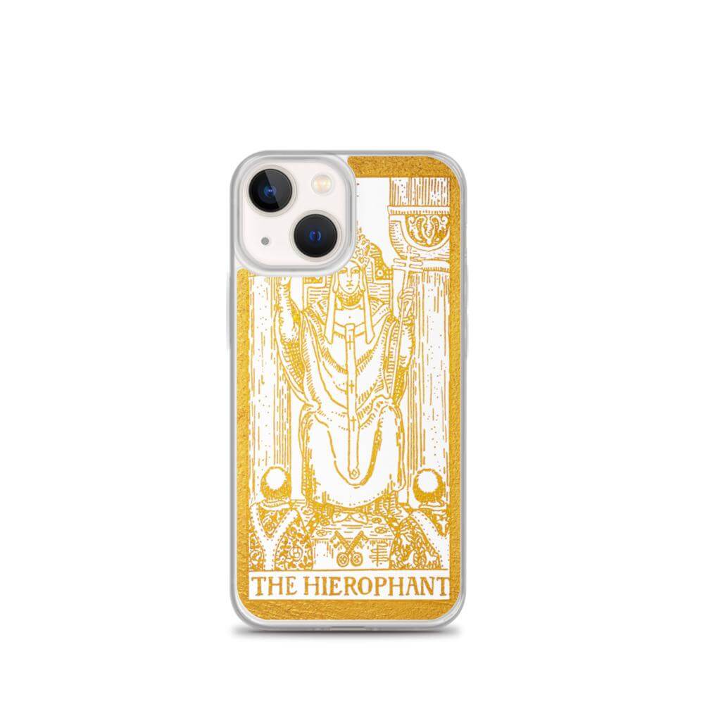 The Hierophant -  Tarot Card iPhone Case (Golden / White) - Image #21