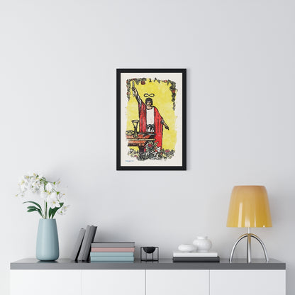 Watercolor of The Magician Tarot Card Framed Poster | Apollo Tarot