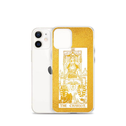 The Chariot -  Tarot Card iPhone Case (Golden / White) - Image #18