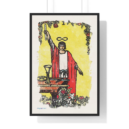 Watercolor of The Magician Tarot Card Framed Poster | Apollo Tarot