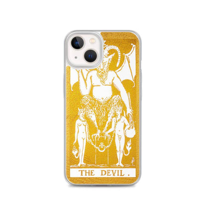 The Devil -  Tarot Card iPhone Case (Golden / White) - Image #18