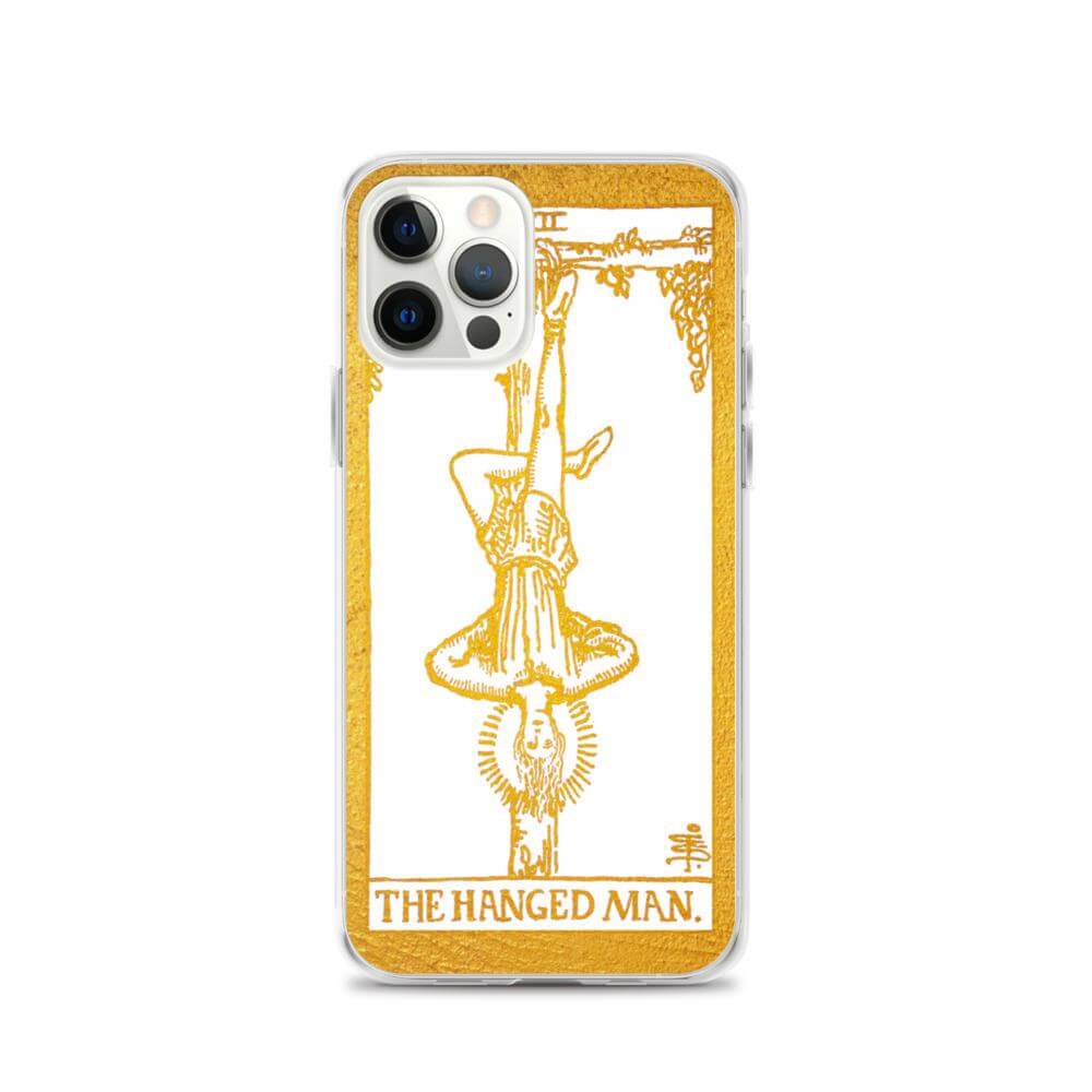 The Hanged Man - Tarot Card iPhone Case (Golden / White) - Image #19